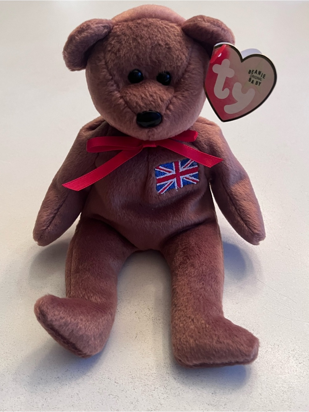 TY Beanie Baby Britannia Brown Bear Plush